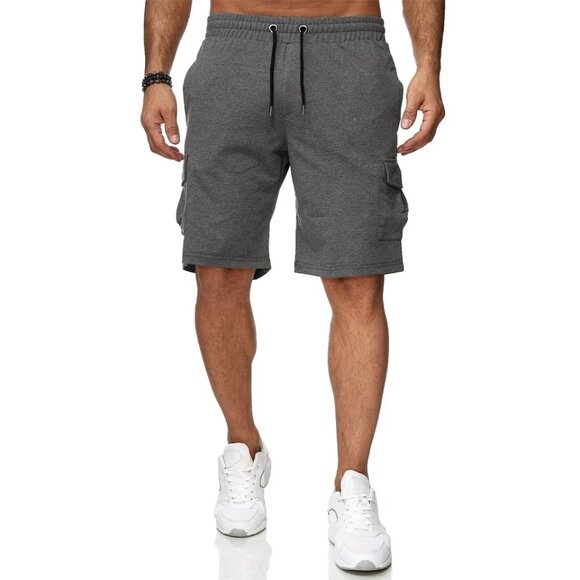 Multi-Pocket Casual Shorts Basketball Sports Gym Fitness Cargo Pants Workout - Picture 9 of 16
